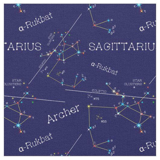 Zodiac Constellation Sagittarius Stof (Close Up)