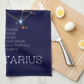 Zodiac Constellation Sagittarius Theedoek (Quarter Fold)