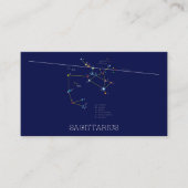 Zodiac Constellation Sagittarius Visitekaartje (Voorkant)