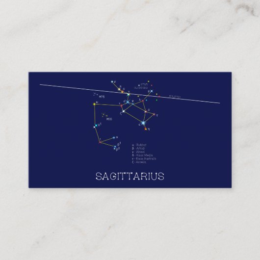 Zodiac Constellation Sagittarius Visitekaartje (Voorkant)