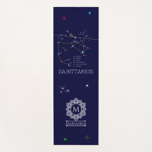 Zodiac Constellation Sagittarius Yogamat (Voorkant)
