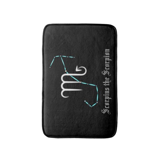 Zodiac Constellation Scorpio Bath Mat (Voorkant Verticaal)