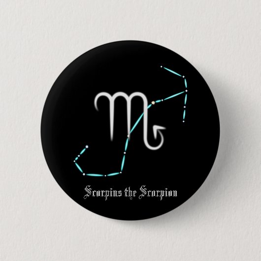 Zodiac Constellation Scorpio Button (Voorkant)