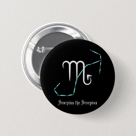 Zodiac Constellation Scorpio Button (Voorkant /achterkant)