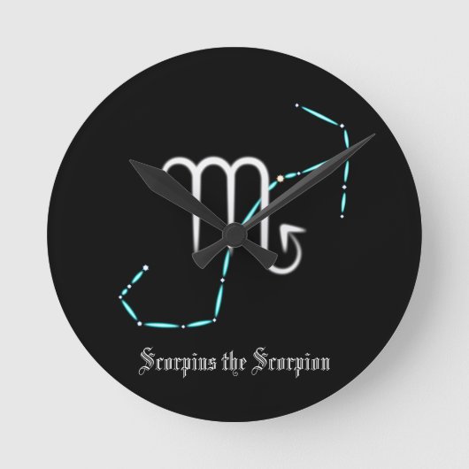 Zodiac Constellation Scorpio Ronde Klok (Voorkant)