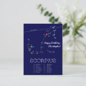 Zodiac Constellation Scorpius Briefkaart (Staand voorkant)