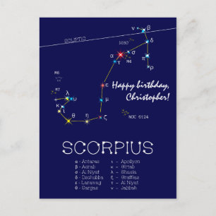 Zodiac Constellation Scorpius Briefkaart