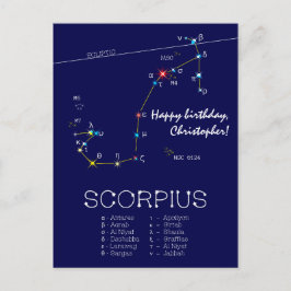 Zodiac Constellation Scorpius Briefkaart