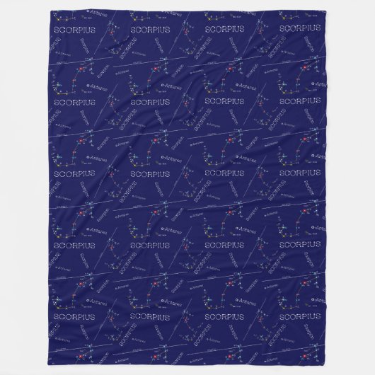 Zodiac Constellation Scorpius Fleece Deken (Voorkant)