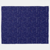 Zodiac Constellation Scorpius Fleece Deken (Voorkant (Horizontaal))