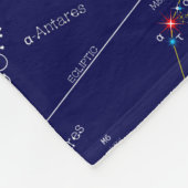 Zodiac Constellation Scorpius Fleece Deken (Hoek)