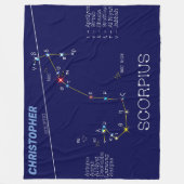 Zodiac Constellation Scorpius Fleece Deken (Voorkant)
