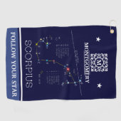 Zodiac Constellation Scorpius Golfhanddoek (Horizontaal)