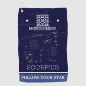 Zodiac Constellation Scorpius Golfhanddoek (Voorkant)