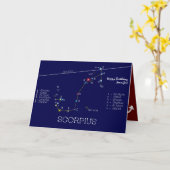 Zodiac Constellation Scorpius Kaart (Gele Bloem)