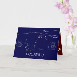 Zodiac Constellation Scorpius Kaart