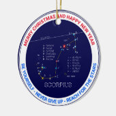 Zodiac Constellation Scorpius Keramisch Ornament (Links)