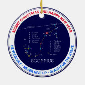 Zodiac Constellation Scorpius Keramisch Ornament (Achterkant)