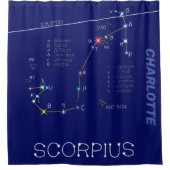 Zodiac Constellation Scorpius Shower Curtain Douchegordijn (Voorkant)
