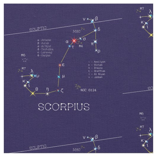 Zodiac Constellation Scorpius Stof (Close Up)