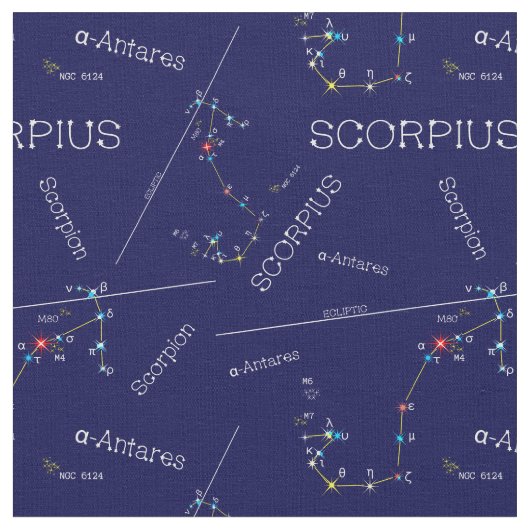 Zodiac Constellation Scorpius Stof (Close Up)