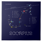 Zodiac Constellation Scorpius Tegeltje (Voorkant)
