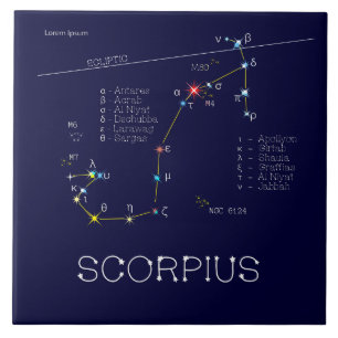 Zodiac Constellation Scorpius Tegeltje