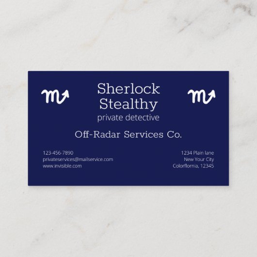 Zodiac Constellation Scorpius Visitekaartje (Achterkant)