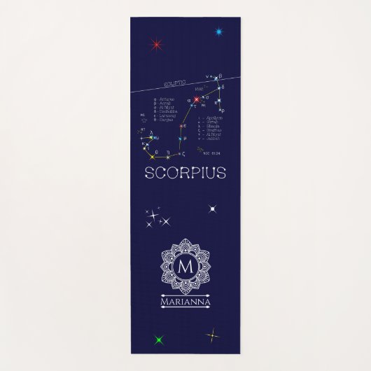 Zodiac Constellation Scorpius Yogamat (Voorkant)