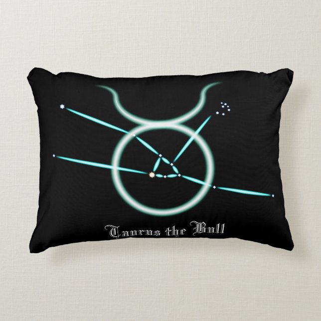 Zodiac Constellation Taurus Accent Pillow Kussen (Voorkant)