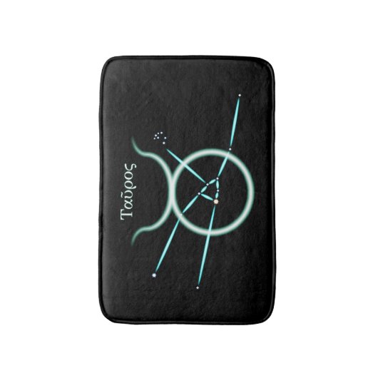 Zodiac Constellation Taurus Bath Mat (Voorkant Verticaal)