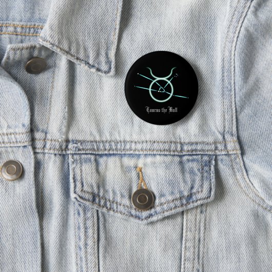 Zodiac Constellation Taurus Button (In situ)