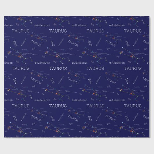 Zodiac Constellation Taurus Cadeaupapier (Vlak)
