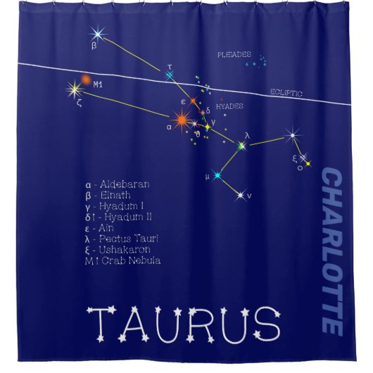 Zodiac Constellation Taurus Douchegordijn (Voorkant)