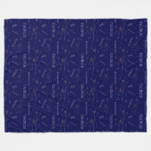 Zodiac Constellation Taurus Fleece Deken (Voorkant (Horizontaal))