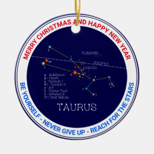 Zodiac Constellation Taurus Keramisch Ornament