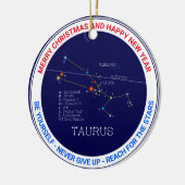 Zodiac Constellation Taurus Keramisch Ornament (Links)