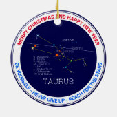 Zodiac Constellation Taurus Keramisch Ornament (Achterkant)