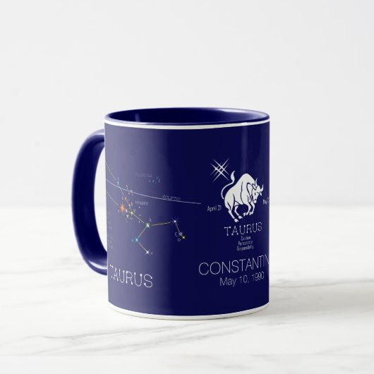 Zodiac Constellation Taurus Mok (Voorkant links)