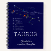 Zodiac Constellation Taurus Notitieboek (Voorkant)