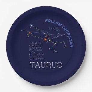 Zodiac Constellation Taurus Papieren Bordje
