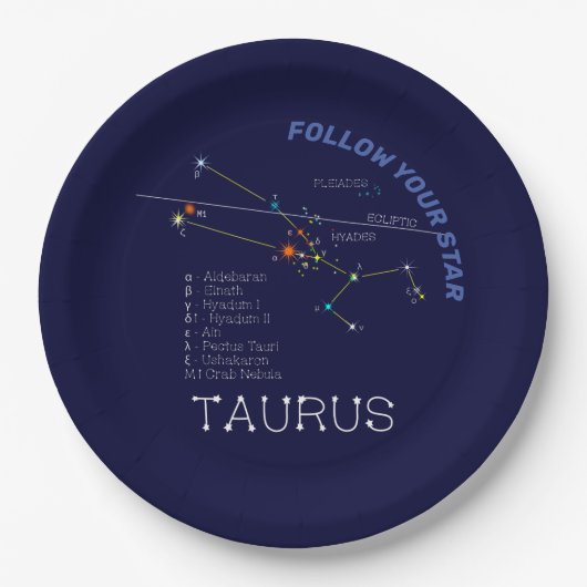 Zodiac Constellation Taurus Papieren Bordje (Voorkant)