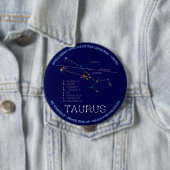 Zodiac Constellation Taurus Ronde Button 4,0 Cm (In situ)