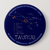 Zodiac Constellation Taurus Ronde Button 4,0 Cm (Voorkant)