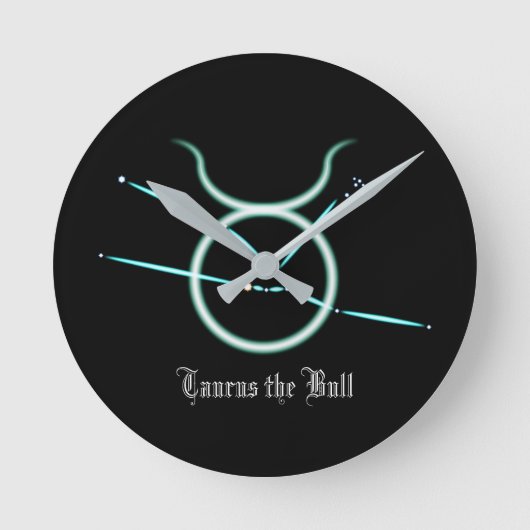 Zodiac Constellation Taurus  Ronde Klok (Voorkant)