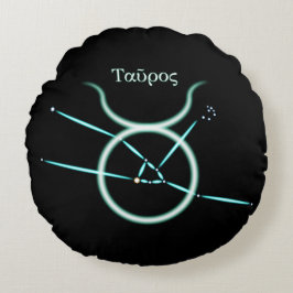 Zodiac Constellation Taurus Round Pillow Rond Kussen