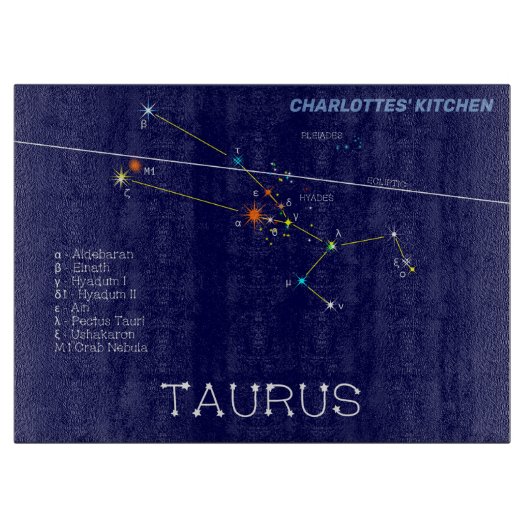 Zodiac Constellation Taurus Snijplank (Voorkant)