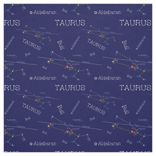 Zodiac Constellation Taurus Stof (Swatch)