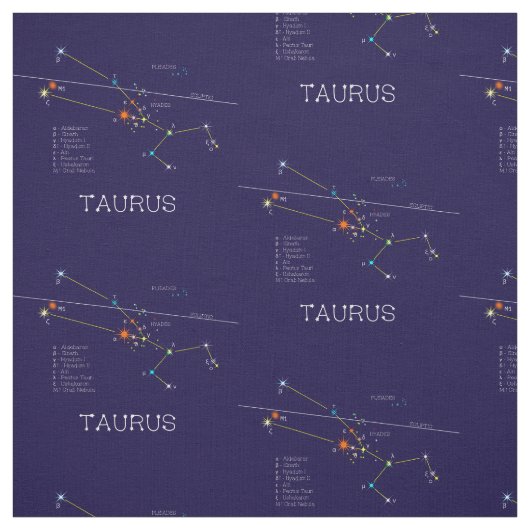 Zodiac Constellation Taurus Stof (Swatch)