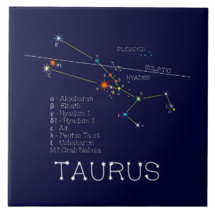 Zodiac Constellation Taurus Tegeltje